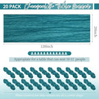 20 Pack Teal Table Runner 10Ft Cheesecloth Table Runner Boho Gauze Table Runners Romantic Long Turquoise Cheese Cloth Table Runners for Wedding Party Bridal Shower - Image 2