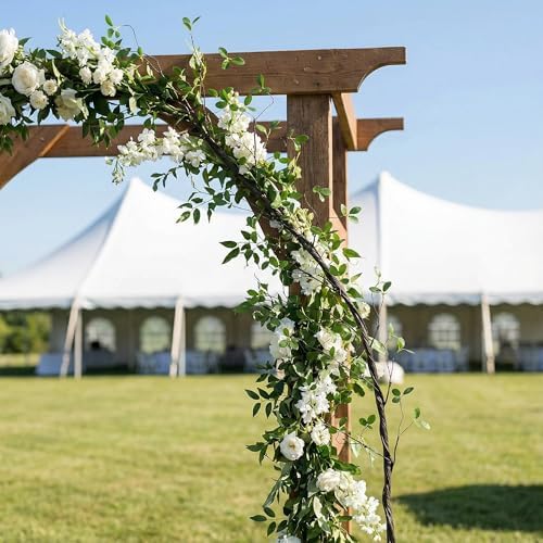 1 Piece Bendable customshapes Artificial Plant Trunks Branches 70-inch ficus Leaf Vines Evergreen Hanging Garlands for Home Wedding Garden Balcony Railing Outdoor Tent Decor - Image 5