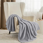 Bedsure Soft Twin XL Blanket for Bed Dorm Light Grey 66"x90" - Image 2