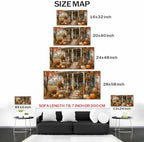 WAXWHELK Fall Farmhouse Canvas Wall Art, Autumn Rustic Farmhouse Pumpkin Porch Welcome Sign Painting Pictures, Thanksgiving Artwork for Living Room Bedroom Home Decor (12"x24") - Image 5