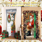 Preboun 6 Pcs Christmas Door Cover Decoration Front Door Backdrop Window Cover House Santa Elves Christmas Outdoor Sign for Home Wall Indoor Party Decorations 78 x 35 Inches - Image 4