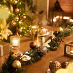 Valery Madelyn 9 Ft Christmas Garland with Lights for Mantle Copper Gold - Image 4