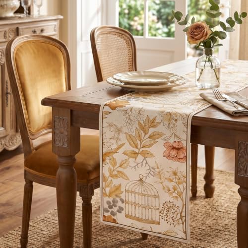 patdrea Designer French Print Long Table Runner,12"X118" - Image 3