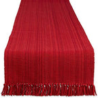 DII Variegated Tabletop Collection, Table Runner3x108, Tango Red by DII