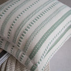 Cethom Sage Green Boho Throw Pillow Covers 22x22 Inch Set of 2, Stripe Textured Decorative Couch Pillow Cases for Bed, Sofa, Living Room, Bedroom, Farmhouse Home Accent Cushion Covers - Image 4