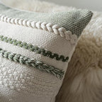 Cethom Boho Throw Pillow Covers 20x20 Inch Set of 2, Green Textured Decorative Couch Pillow Cases for Farmhouse Home Decor, Accent Cushion Cover for Sofa, Bed, Living Room, Bedroom - Image 3