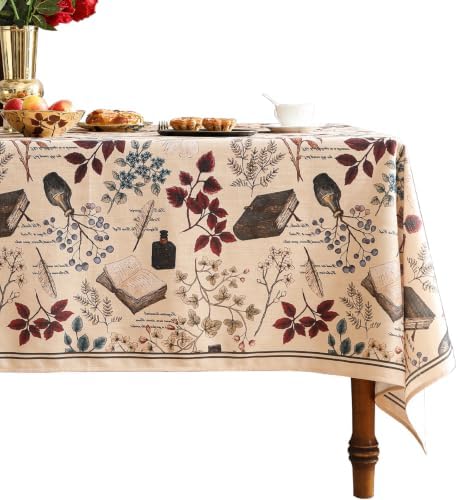 ISAENNE Designer French Rectangular Classic Tablecloth,87"x55" by Isaennehomedecoration