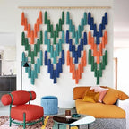 Macrame Wall Hanging Large Yarn Wall Art Boho Home Decor Handmade 47"W*39"L - Image 3