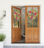 Spring Summer Wreath for Front Door with Large Peonies, Hydrangeas, Dahlias for All Seasons Indoor Outdoor Use, 20" Silk Floral Wreath Spring Summer Decorations for Home, Porch, Wall, Wedding Decor - Image 4