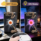 Halloween Spellbook Statue with LED Eyeball 8.3" Resin Spooky Table Decor - Image 6