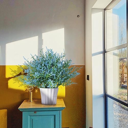RECUTMS Blue Outdoor Artificial Flowers UV Resistant Fake Outdoor Plants - Image 4