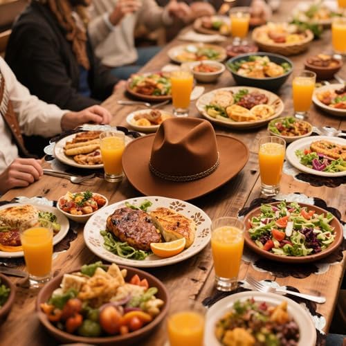 100 Pcs Cow Paper Placemats 13.5 Inches Scalloped Western Placemats Disposable Brown and White Cowhide Place Mats for Western Cowboy Party Wedding Baby Shower Rustic Party Table Decor - Image 6
