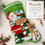 Bucilla, Felt Applique 18" Stocking Making Kit, North Pole This Way - Image 4