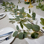 6.56FT Eucalyptus Garland with Lights 96 LEDs 8 Modes Battery Operated with Timer Faux Twig Vine Lights Spring Greenery Garlands for Mantle Fireplace Wall Table Stairs Wedding Party Bedroom Home Decor - Image 5