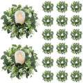 20PCS Artificial Eucalyptus Leaves Wreaths Candle Rings Wreaths by Unknown