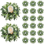 20PCS Artificial Eucalyptus Leaves Wreaths Candle Rings Wreaths by Unknown
