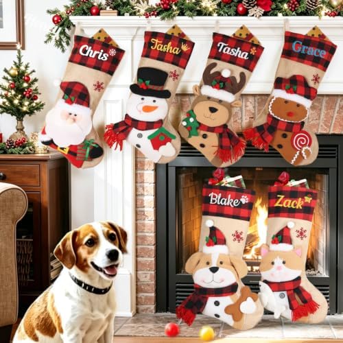 Personalized Christmas Stockings,Custom Christmas Stocking for Family(8pcs) - Image 3
