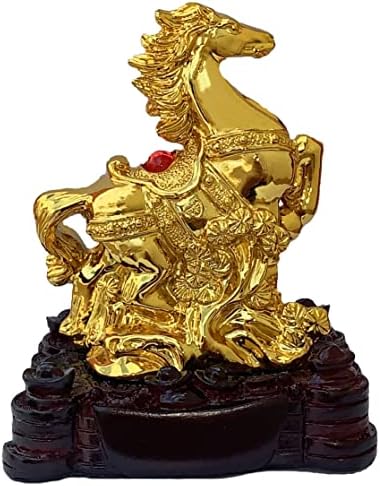 Betterdecor Gold Color Feng Shui 12 Chinese Zodiac Animal Statue Figurine Home Office Decoration and Gift for New Year Holidays and Birthday (Zodiac Horse) - Image 4