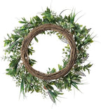 Glitzhome 22" D Easter Wreath with Artificial Easter Eggs Berries and Lavender for Front Door Wall Decor, Spring Easter Garland with Colored Eggs Berries Holiday Decoration - Image 7
