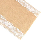 15 Pack Burlap Table Runner with White Lace, 12 x 108 Inch Elegant Rustic Natural Vintage Jute Farmhouse Long Table Cloth for Wedding Thanksgiving Christmas Birthday Party Decor - Image 4