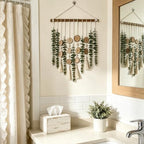 Artificial Eucalyptus Wall Decor Fake Greenery Leaves Stems Wall Hanging Plants on 16.5 inch Wooden Stick Boho Rustic Farmhouse Decor for Bedroom Kitchen Dining Room Bathroom - Image 5