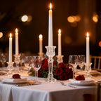 48 Pcs Clear Glass Taper Candle Holders Bulk, 2.5 in Taper Candle Holder - Image 5