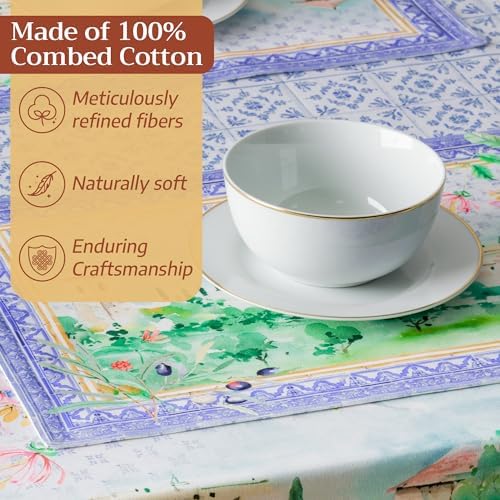 Maison d' Hermine Placemats Set of 4 Reusable 100% Combed Cotton (13"x19") - Image 4