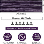 35x72 Inch Dark Purple Cheesecloth Table Runner Gothic Wedding Party Decor - Image 2
