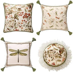 ISAENNE Designer French Velvet Throw Pillow Covers,Set of 4-Grace ABCD by Isaennehomedecoration