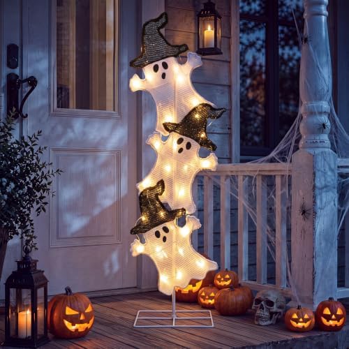 VIHOSE Halloween Ghost Lights 41 Inch H Pre-lit Lighted Outdoor Decoration - Image 5