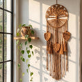 Tree of Life Macrame Wall Hanging Boho Dream Catcher Tapestry, Handmade Woven Wall Art for Bedroom Living Room Hallway Symbol of Growth Harmony Positive Energy Gift for Women - Brown by ACEDSGN-SafeLivingBeautifulSpaces