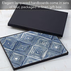 CounterArt Indigo Diamond Boxed Set of 4 Premium Hardboard Placemats - Image 7