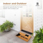 Coir Welcome Mat, Non-Slip, Welcome Cats, 17 x 29 in - Image 4