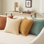 MIULEE Boho Euro Decorative Pillow Covers 24x24 Inch Set of 4 Orange/Teal - Image 3