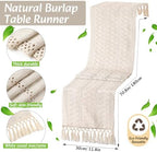 Boho Table Runner and Placemats Set, 6 Sets, Beige, 12x72 - Image 2