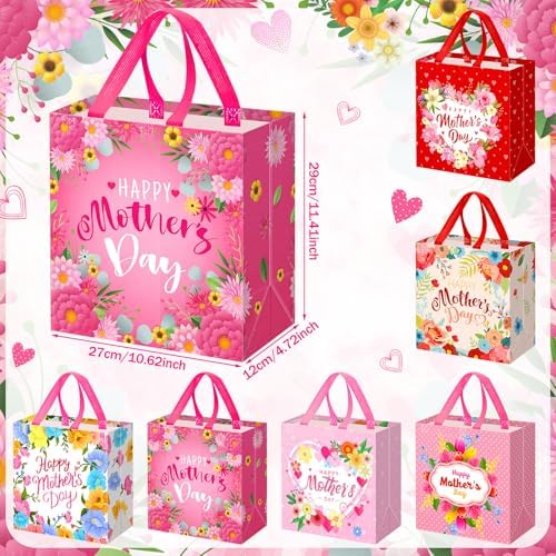 Wesnoy 48 Pcs Mother's Day Tote Gift Bags with Handle Bulk - Image 2