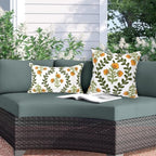 Alysheer Embroidered Decorative Throw Pillow Cover 18"x 18" Set of 2,Orange - Image 6