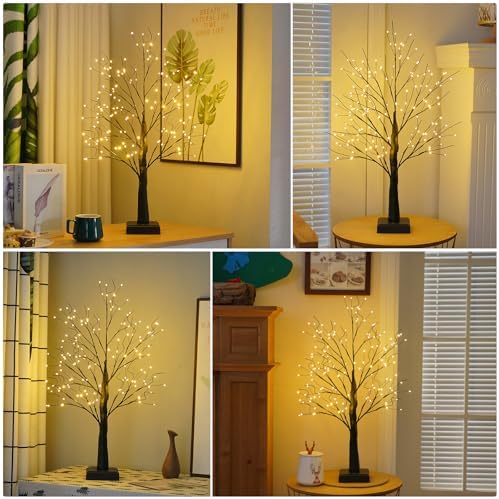 PXBNIUYA 144 LED Artificial Tree Lamp with Timer,DIY Birch Tree LED Lights - Image 6