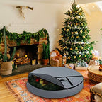 Covers & All Christmas Wreath Storage Bag 12 Oz with Carrying Handle & Dual Zipper - 100% Water Resistant Durable Material Storage Bag - Holiday Xmas Tear Resistant Bag (30" Dia x 7" H, Grey) - Image 5