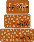 Artoid Mode Orange Fall Kitchen Mats Set of 3-17"x29"+17"x36"+17"x47" - Image 3