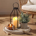 Novabright 6 Pcs Farmhouse Lantern Decor Set Candle Lanterns Simple Lines by Unknown