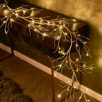 Hairui Birch Garland with Lights 6FT 48 LED Battery Operated, Lighted Twig Vine with Timer for Christmas Home Fireplace Decoration Indoor Outdoor Use - Image 5