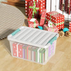 Zopnny 35 Qt Clear Stackable Storage Bins with Lids, 6-Pack - Image 6