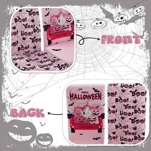 Halloween Chair Covers Set of 4 Ghost Dining Chair Covers for Party Kitchen Removable Seat Cover for Chairs Halloween Decorations Indoor - Image 5