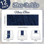 12 Pack Navy Blue Cheesecloth Table Runner 23 x 120 Inch 10Ft - Image 2