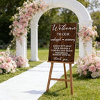 welcome to our unplugged ceremony Wood sign wedding welcome signs, No Phones wedding sign wood, rustic wedding Decorations 24x16 Inch - Image 4
