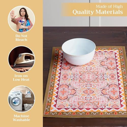 Maison d' Hermine Placemats Set of 4 Reusable 100% Cotton (13"x19") - Image 3
