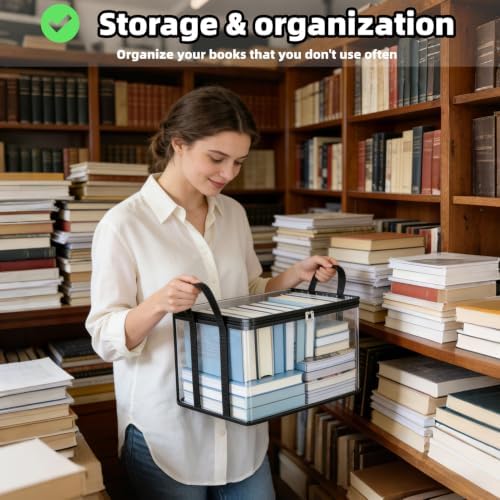 4 Pack Clear Comic Book Storage Containers, Black - Image 7