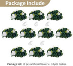 NUPTIO Green Flower Ball Centerpieces: Artificial Rose for Table, 9.4 Inch - Image 7