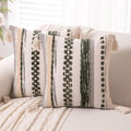 Boho Throw Pillow Covers Tufted Farmhouse Pillowcase with Tassels by Unknown